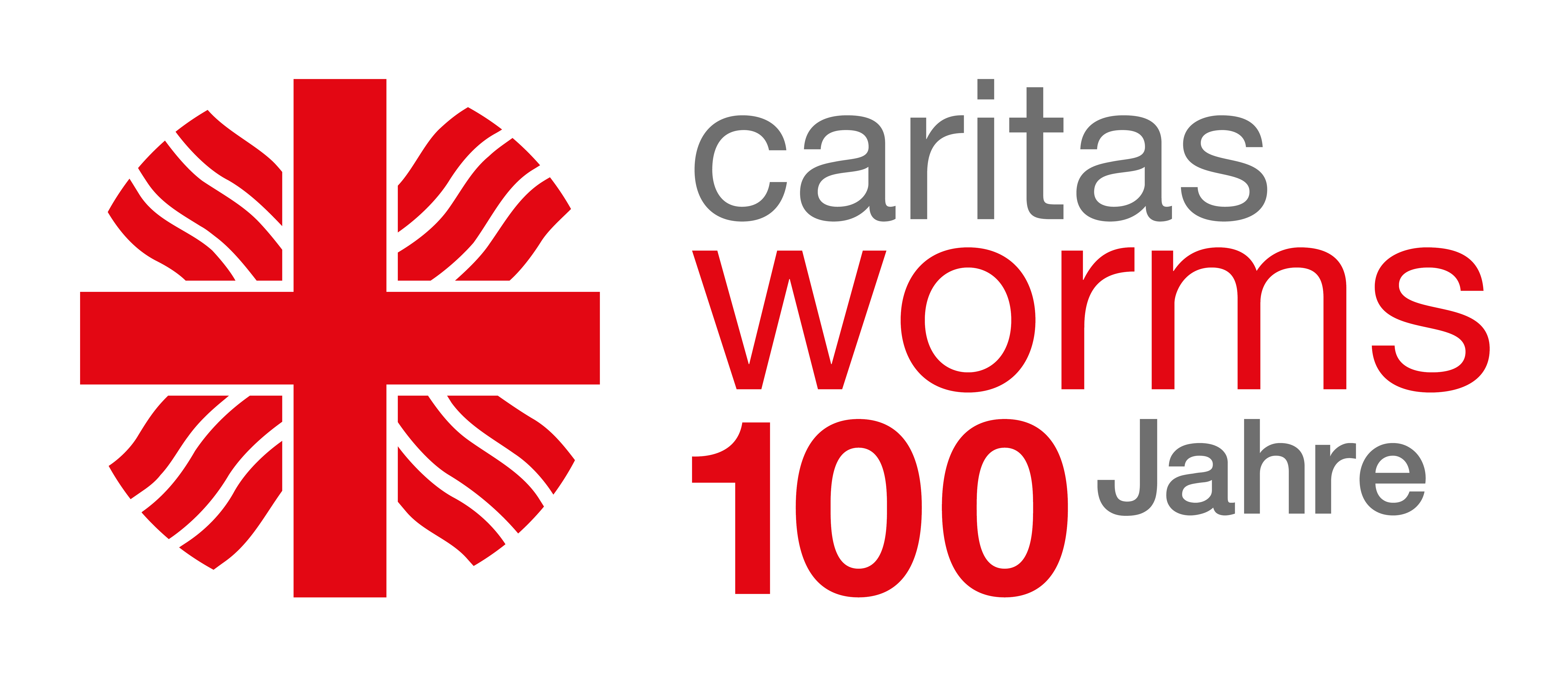 Logo 100 Jahre Caritasverband Worms CV